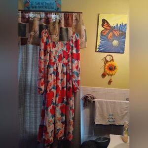 Colorful Floral Maxi Dress Great For Easter